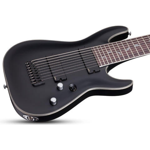 Guitarra Eléctr. 9 Cuer. Negro. Schecter Damien Platinum 9 Diestro Negro