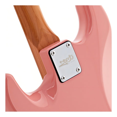 Guitarra Eléctrica Jet Guitars Js300 Pink Color Rosa Burdeos Material Del Diapasón Maple Tostado Orientación De La Mano Diestro