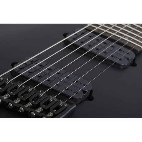 Guitarra 7 Cuerdas Schecter Damien-7 Multiscale Negro Satin Diestro Negro Palo De Rosa