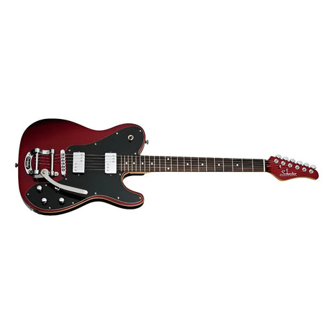 Guitarra Eléctrica Rojo Metálico, Schecter Pt Fastback Ii B Diestro Rojo Palo De Rosa