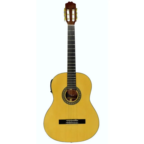 Guitarra Electro Acustica Caja Clásica La Sevillana Ur-6eq Natural