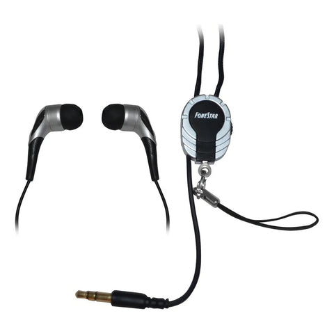 Audífonos Estéreo Fonestar Fa-403 Con Reproductor Mp3 Y Colgador, Negros Negro