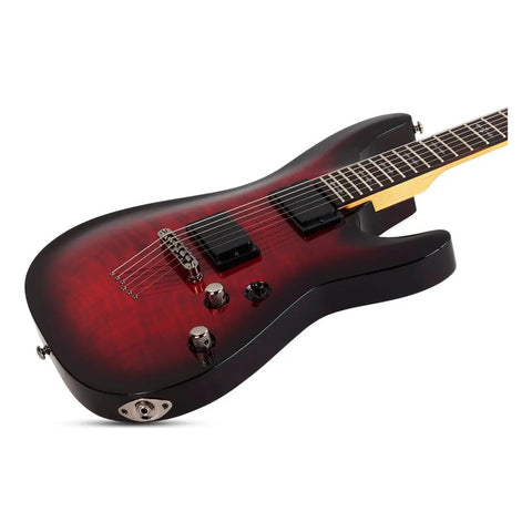 Guitarra Eléctrica Crimson Red Burst Schecter Demon-6 Crb Diestro Crimson Red Burst Wengué
