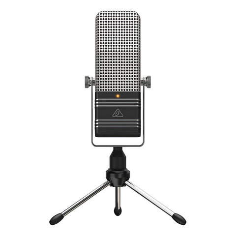 Micrófono Usb Vintage Broadcast Tipo 44 Behringer Bv44 Plateado