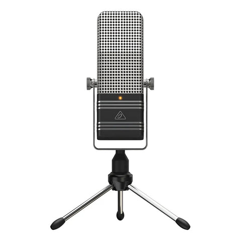 Micrófono Usb Vintage Broadcast Tipo 44 Behringer Bv44 Plateado