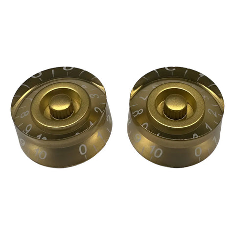 Botones Axlabs  Gold Speed Knobs White Font Dorado