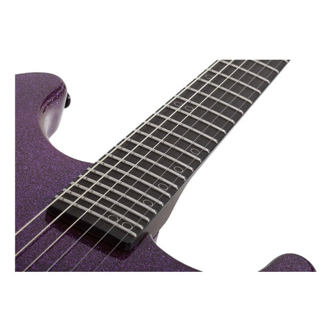 Guitarra Schecter Daniel Haniß Danskimo-6 Purple Sparkle Diestro Violeta Ébano