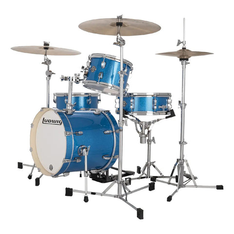 Batería Acústica Ludwig Breakbeats Azul 4 Compacta