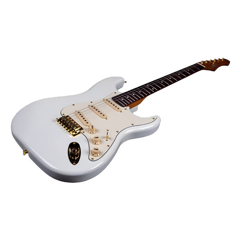 Guitarra Eléctrica Stratocaster Jet Guitars Js380 Blanco Material Del Diapasón Palisandro Orientación De La Mano Diestro