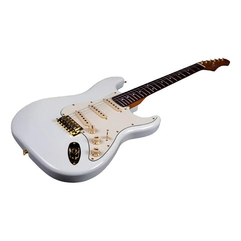 Guitarra Eléctrica Jet Guitars Js380 Blanco Diapasón Palisandro Diestro Palo De Rosa