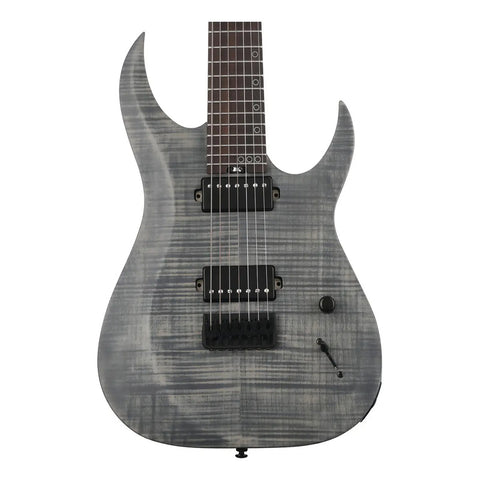 Guitarra Eléctrica Schecter Sunset-7 Extreme 7 Cuerdas Humbucker Diestro Gris Claro Ébano