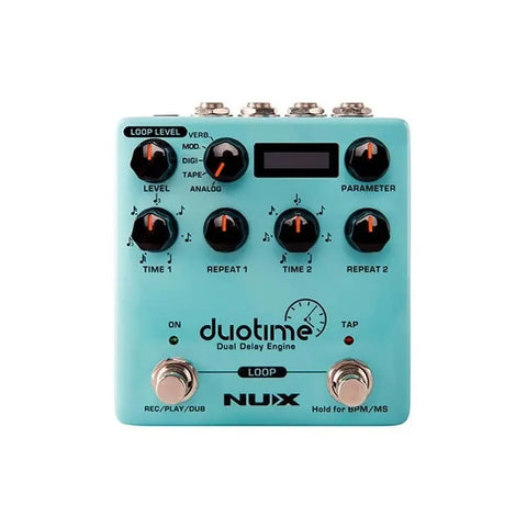 Pedal Delay Nux Duotime Ndd-6 Turquesa Para Guitarra Eléctrica