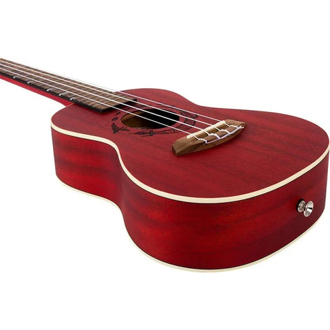 Ukelele Concierto Acústico Flight Duc 380 Caoba Coral Rojo Incluye Funda