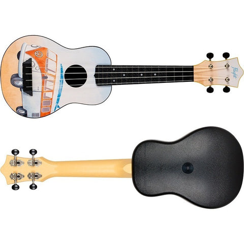 Ukulele Soprano Tus-25 Bus Viaje Con Funda Flight Ukelele # Color Blanco