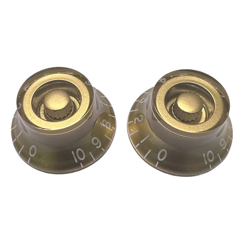 Botones Gold Axlabs Bell Knob Left (white Font) Dorado