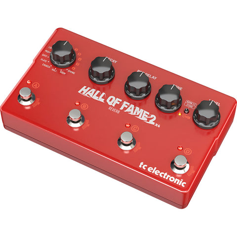 Pedal Para Guitarra Reverb Tc Electronic Hall Of Fame 2 X4 Rojo