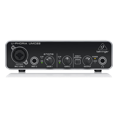 Interfaz De Audio Behringer U-phoria Umc22 127v Negra 1.ª Gen