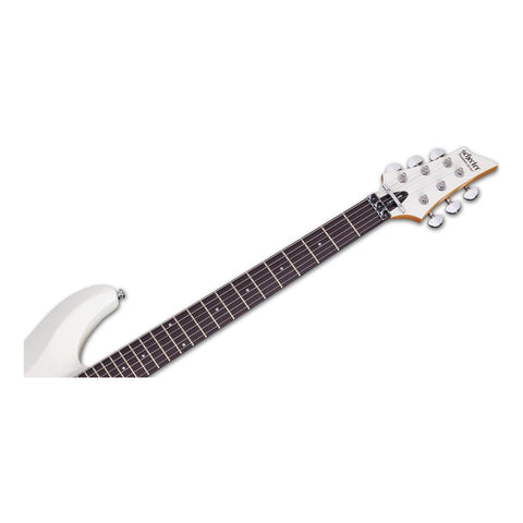 Guitarra Eléctrica Schecter C-6 Fr Deluxe Satin White Diestro Satin White Palo De Rosa
