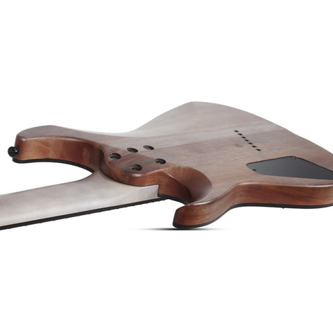 Guitarra 7 Cuerdas Schecter Omen Elite-7 Multiscale Black Ch Diestro Rojo Palo De Rosa