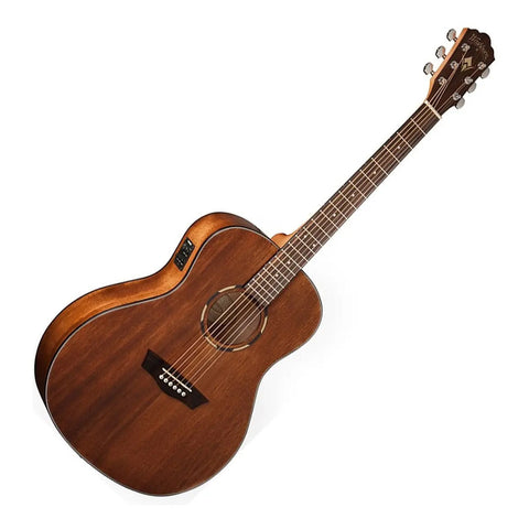 Guitarra Electroacustica Tamaño Orquesta Washburn O12se Natural Diestro Ovangkol