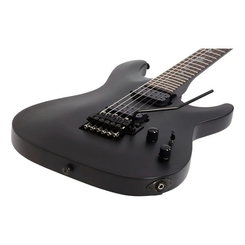Guitarra Eléctrica Schecter Damien-6 Fr Negro Satinado Color Satin Black Material Del Diapasón Rosewood Orientación De La Mano Diestro Palo De Rosa