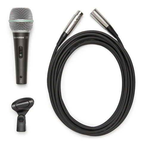 Microfono Dinámico Supercardioide Neodymium Samson Q4 Sa4q Negro