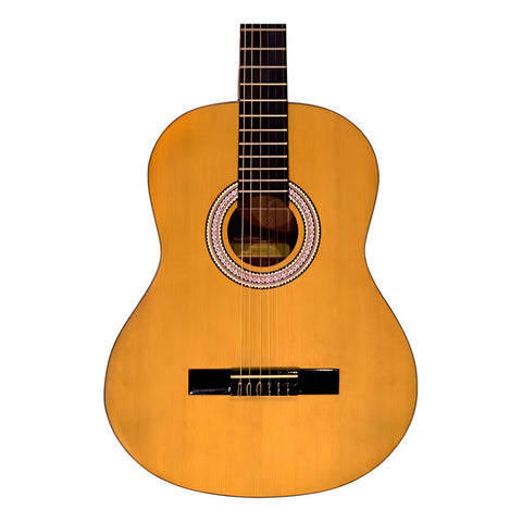 La Sevillana Un-3eq Guitarra Clásica Electroacústica Nylon Color Natural Orientación De La Mano Diestro