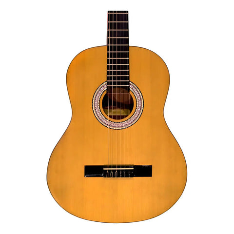 La Sevillana Un-3eq Guitarra Clásica Electroacústica Nylon Color Natural Orientación De La Mano Diestro