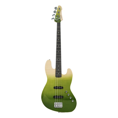 Bajo Eléctrico Mars Deluxe  Jazz Bass Green Jb-4 Diestro Green