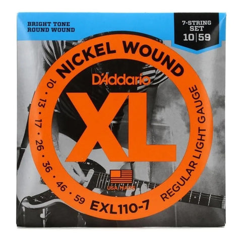 Set Cuerdas Guitarra De 7 Cuerdas 10-59 D'addario Exl110-7