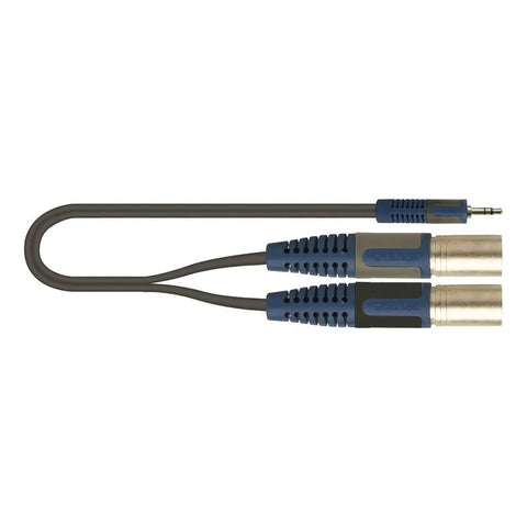 Cable Quiklok 5m Miniplug 3.5mm A 2 Xlr Macho Negro