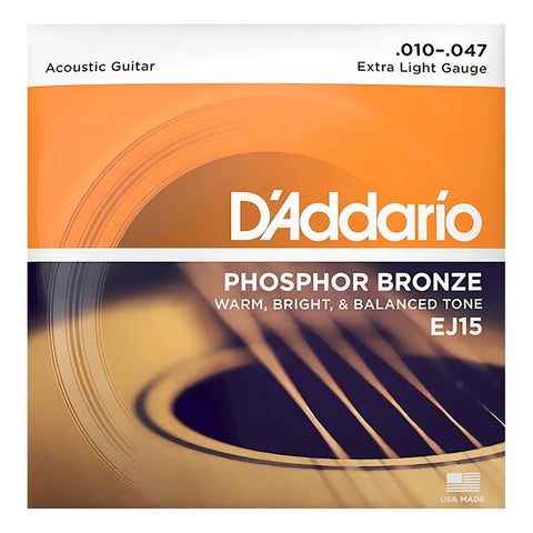 Cuerdas Daddario Ej15 Guitarra Acústica 10-47