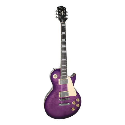 Guitarra Eléctrica Les Paul Mars Lp Standard Purple Ppl Diestro Violeta Oscuro Palo De Rosa