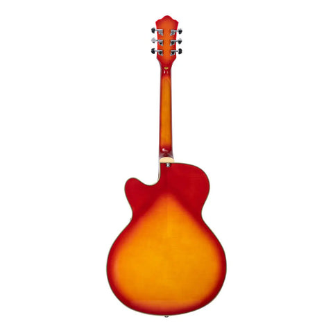Guitarra Eléctrica Mars Cherry Sunburst Archtop Color Naranja Material Del Diapasón Maple Orientación De La Mano Diestro