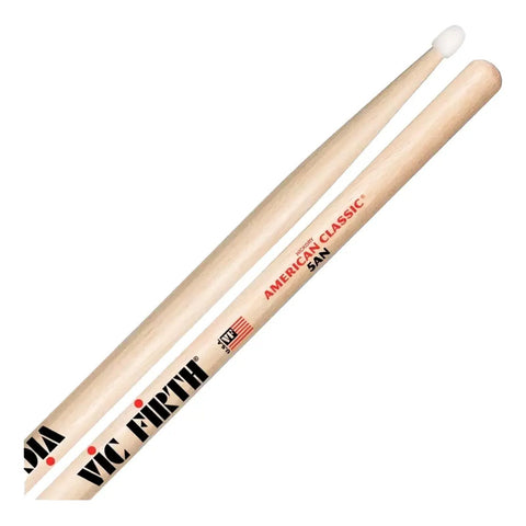 Jgo De Baquetas 5a Punta De Nylon Vic Firth 5an Color Madera