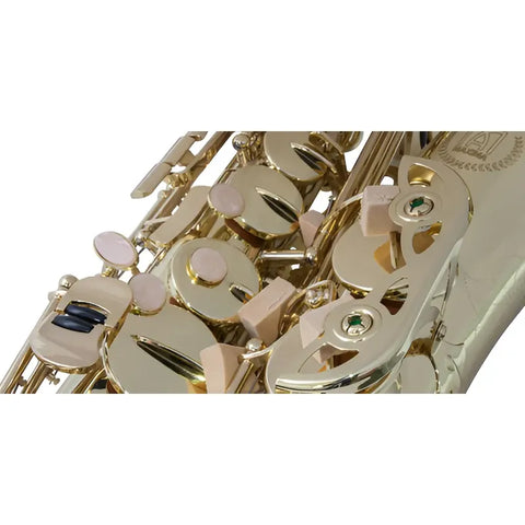 Saxofon Alto Laqueado C/estuche Ligero Maxima Kfas-100g Color Dorado