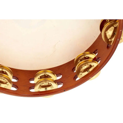 Pandero Parche De Cuero Crotalos De Laton Meinl Tah2b-ab Blanco