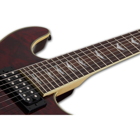 Guitarra 7 Cuerdas Black Cherry, Schecter Omen Extreme-7 Diestro Palo De Rosa