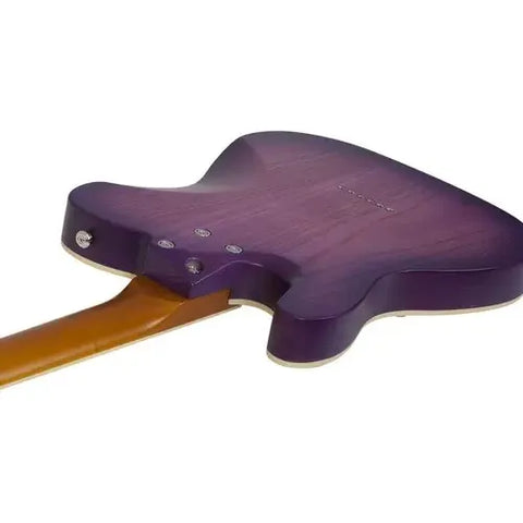 Guitarra Electrica Schecter Telecaster Purple Burst Pearl Color Violeta Material Del Diapasón Palo De Rosa Orientación De La Mano Diestro