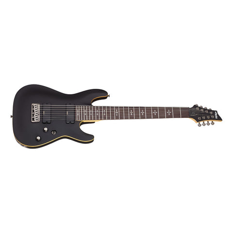 Guitarra Electrica 8 Cuerdas Negro Sat. Schecter Demon-8 Diestro Aged Black Satin Wengué