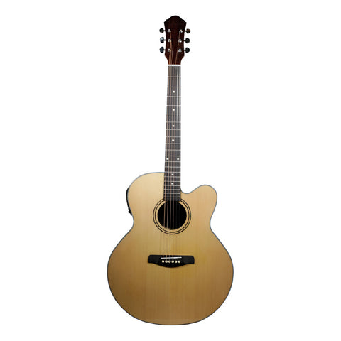 Guitarra Electroacústica Jumbo La Sevillana Ju-340ceq Nat Natural