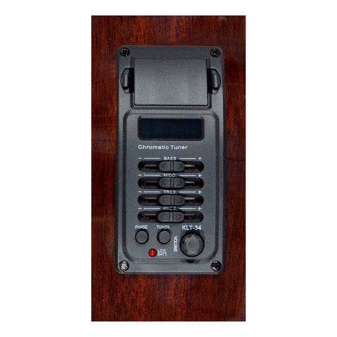 La Sevillana Ns33ceq Guitarra Electroacústica Caja Clásica Color Caqui