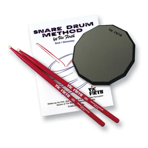 Paquete Practicador Educacional P/baterista Vic Firth Lpad Gris/rojo