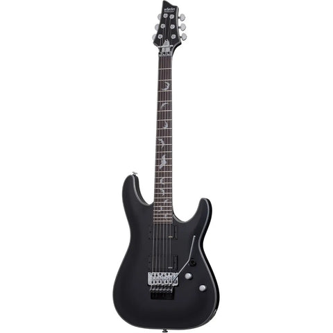 Schecter Damien Platinum 6 Guitarra Eléctrica Caoba Emg Floyd Rose Diestro Negro Palo De Rosa