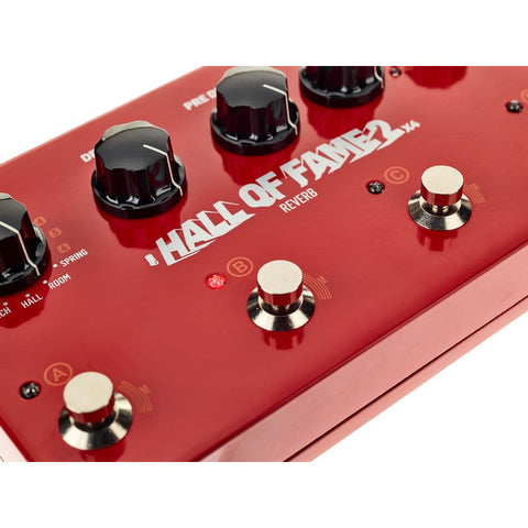 Pedal Para Guitarra Reverb Tc Electronic Hall Of Fame 2 X4 Rojo