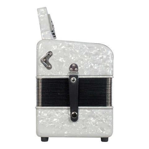 Acordeón Blanco De 31 Botones Tono De Sol Moretti Verona Gcf