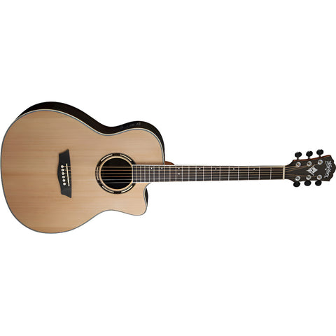 Guitarra Electroacústica Apprentice Natural Washburn Ag70ce Natural Diestro