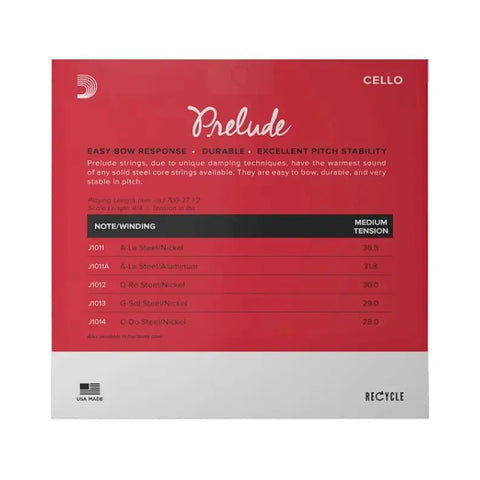 Cuerda Individual Sol Violonchelo Acero D'addario J1013 3/4m