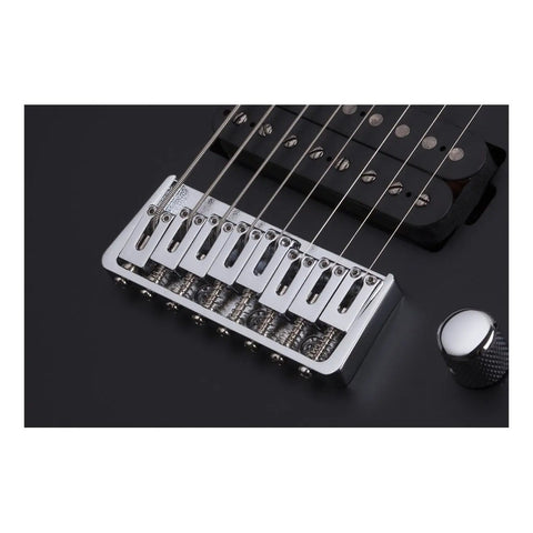 Guitarra Eléctrica Schecter Deluxe Negra 8 Cuerdas Satin Palo De Rosa Diestro Satin Black