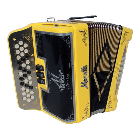 Acordeón Amarillo 31 Botones Tono De Sol Moretti Milan3s Gcf